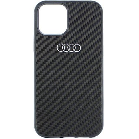 Etui Audi Carbon Fiber na iPhone 12 / iPhone 12 Pro - czarne AU-TPUPCIP12P-R8/D2-BK