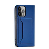 Magnet Card Case etui Samsung Galaxy A23 5G pokrowiec z klapką portfel podstawka niebieskie