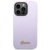 Etui Guess Silicone Vintage Gold Logo na iPhone 14 Pro - fioletowe