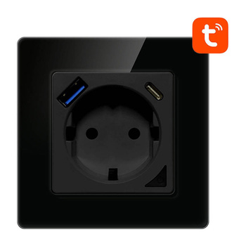 AVATTO GNIAZDO ŚCIENNE WIFI DO TUYA ZASILANIE USB I USB-C ZDALNE STEROWANIE
