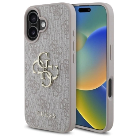 GUESS ETUI HARD CASE DO IPHONE 16 6.1 4G BIG LOGO OCHRONA NA TELEFON Z LOGO