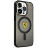 Etui Ferrari FEHMP14LURKK na iPhone 14 Pro - czarne Translucent Magsafe
