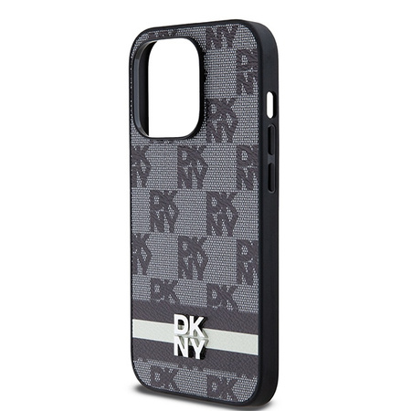 DKNY ETUI HARDCASE LEATHER CHECKERED MONO PATTERN & PRINTED STRIPES