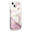Guess GUHCP13SLGPEPI iPhone 13 mini 5,4" różowy/pink hardcase Peony Liquid Glitter