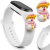 Strap Xmas opaska do Xiaomi Mi Band 4 / Mi Band 3 świąteczny silikonowy pasek bransoletka biały (bałwanek 2)