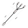 TECH-PROTECT ZESTAW KABLI 3W1 DO LIGHTNING TYPE-C MICRO-USB TELEFONÓW 100CM
