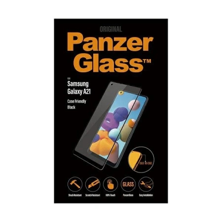 PANZERGLASS SZKŁO HARTOWANE E2E DO SAMSUNG GALAXY A21 Z RAMKĄ Z ODPORNOŚCIĄ