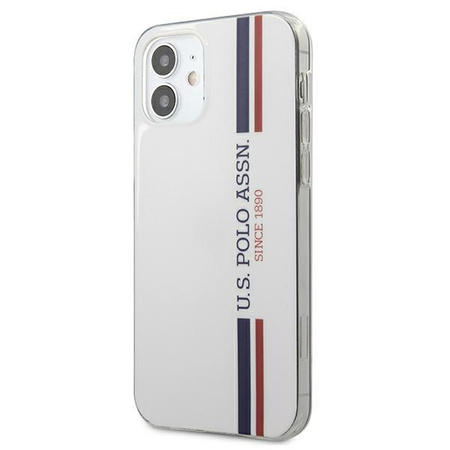 Etui U.S. Polo Assn. Tricolor Collection na iPhone 12 mini - białe