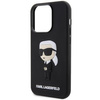 Etui Karl Lagerfeld KLHCP14X3DRKINK na iPhone 14 Pro Max 6.7" - czarne Rubber Ikonik 3D