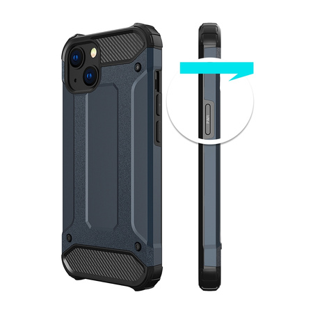 Hybrid Armor pancerne hybrydowe etui pokrowiec iPhone 13 Pro niebieski