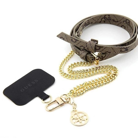 Pasek do telefonu Guess 4G Chain CBDY Strap - brązowy