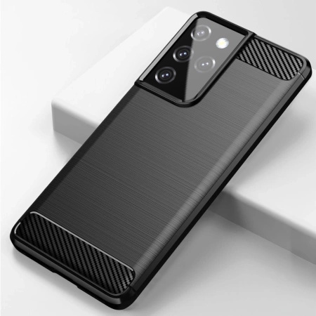 HURTEL ETUI CARBON CASE DO SAMSUNG GALAXY S21 ULTRA 5G ELASTYCZNE POKROWIEC