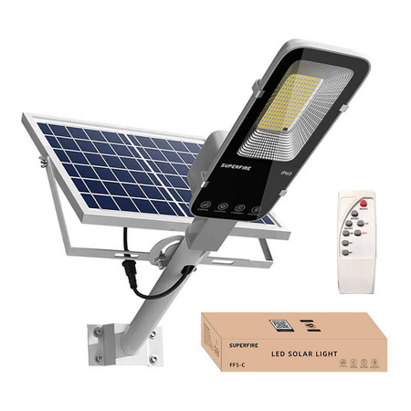 SUPERFIRE LAMPA SOLARNA FF5-C 263W DO ZADASZEŃ OGRÓD WYSOKA JASNOŚĆ 1200LM