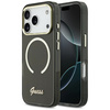 Etui Guess IML Script Metal MagSafe do   iPhone 17 Pro Max czarny