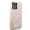 Guess GUHMP13LU4GPRP iPhone 13 Pro / 13 6,1" różowy/pink hard case 4G Logo Plate MagSafe