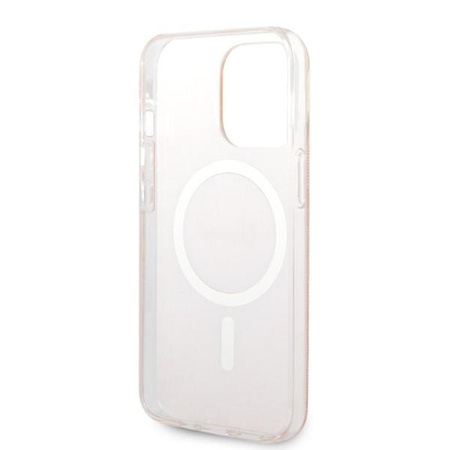 Guess zestaw ładowarka MagSafe + etui do iPhone 13 Pro Max 6,7" różowe 4G Print (GUBPP13XH4EACSP)