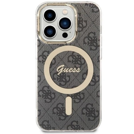 Etui Guess 4G MagSafe na iPhone 14 Pro - czarne