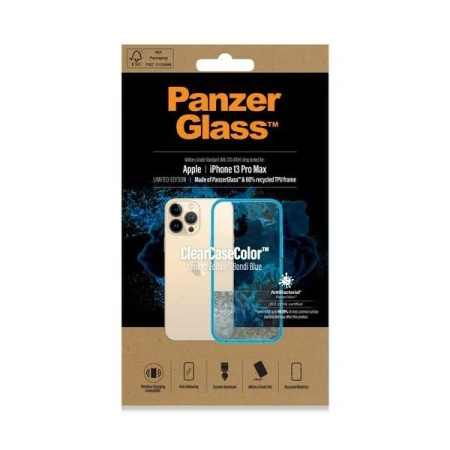 PANZERGLASS ETUI CLEARCASE DO IPHONE 13 PRO MAX ANTYBAKTERYJNE MILITARY