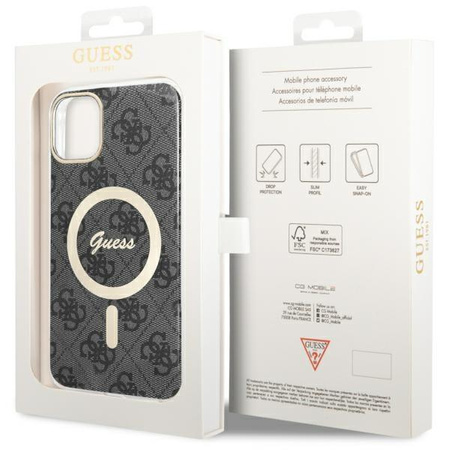 Etui Guess GUHMN61H4STK na iPhone 11 - czarne 4G MagSafe