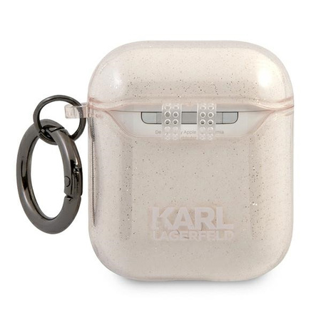 KARL LAGERFELD KABURA AIRPODS DO APPLE AIRPODS 1 2 WYSOKA OCHRONA GLITTER