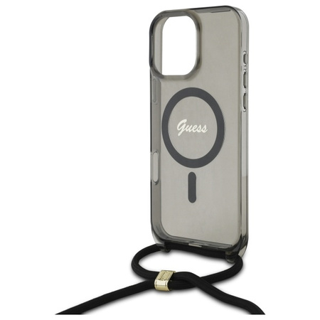 GUESS ETUI HARDCASE CROSSBODY CORD SCRIPT DO MAGSAFE DO IPHONE 16 PRO 6.3