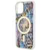 Etui Guess GUHMP14SHLEOPWB na iPhone 14 - niebieskie Leopard MagSafe