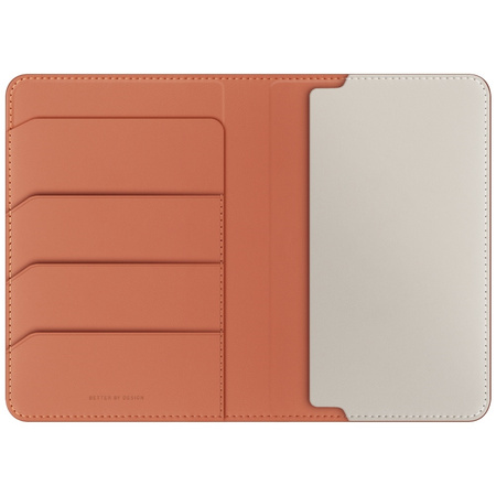 Etui na paszport UNIQ Belmont blokada    RFID terracotta kość słoniowa