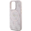 Etui Guess 4G Collection Leather Metal Logo MagSafe na iPhone 14 Pro Max - różowe