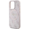 Etui Guess 4G Collection Leather Metal Logo MagSafe na iPhone 14 Pro - różowe