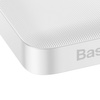 Baseus Bipow powerbank z szybkim ładowaniem 10000mAh 20W biały (Overseas Edition) + kabel USB-A - Micro USB 0.25m biały (PPBD050502)