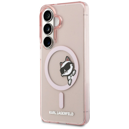 Etui Karl Lagerfeld IML Peekaboo         Choupette MagSafe do Samsung Galaxy S26 różowy