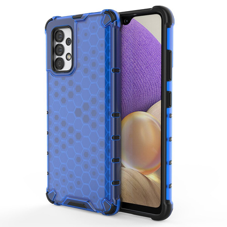 Honeycomb etui pancerny pokrowiec z żelową ramką Samsung Galaxy A03s niebieski