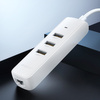 Ugreen HUB 4w1 USB Typ C - 3x USB Typ A 3.1 Gen 1 + RJ45 biały (CM416 50620)