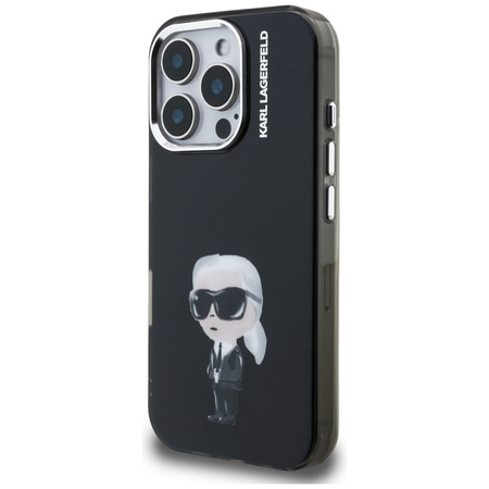 Etui Karl Lagerfeld IML Aquarelle Karl   & Logo MagSafe do iPhone 16 Pro czarny