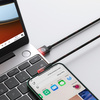 Baseus MVP 2 Elbow kątowy kabel przewód z bocznym wtykiem USB / Lightning 1m 2.4A czerwony (CAVP000020)