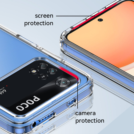 Outer Space Case etui Xiaomi Poco M4 Pro pokrowiec z elastyczną ramką niebieskie