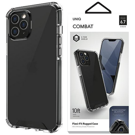 UNIQ etui Combat iPhone 12 Pro Max 6,7" czarny/carbon black