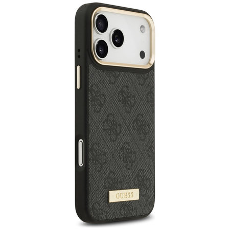 Etui Guess 4G Logo Plate MagSafe do      iPhone 17 Pro Max czarny