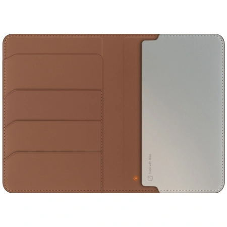 Etui na paszport UNIQ Belmont z Apple    Find My blokada RFID karmelowy beżowy