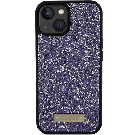 Etui Guess Rhinestone Metal Logo na iPhone 15 - różowe