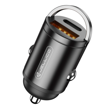 JELLICO ładowarka samochodowa F19 PD 30W 1xUSB-C + 1xUSB QC3.0 Czarny