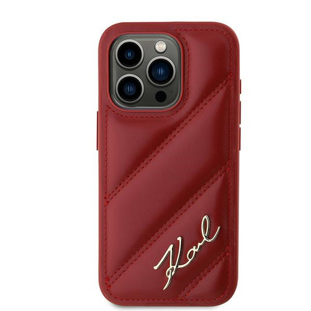 KARL LAGERFELD ETUI HARDCASE DO IPHONE 15 PRO 6,1 DIAGONAL QUILTED SCRIPT