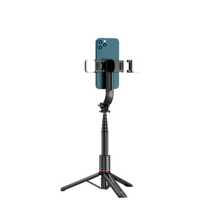 TECH-PROTECT SELFIE STICK STATYW LED LIGHT BLUETOOTH DO SMARTFONÓW CZARNY