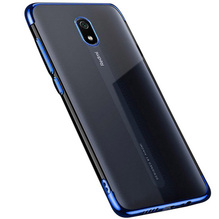 Clear Color case żelowy pokrowiec etui z metaliczną ramką Xiaomi Redmi 8A niebieski