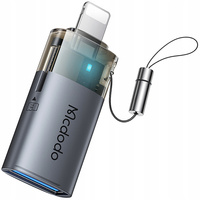 MCDODO ADAPTER PRZEJŚCIÓWKA USB-A DO LIGHTNING CZYTNIK KART TF 512 OTG LED