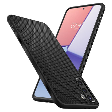 SPIGEN ETUI LIQUID AIR GALAXY S21+ PLUS MATTE BLACK OCHRONNE ANTYPOŚLIZGOWE