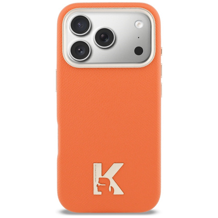 Etui Karl Lagerfeld Karl Head Logo       MagSafe do iPhone 17 Pro pomarańczowy