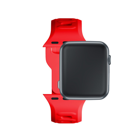 38/40/41/42 mm Red (small) - 3mk Silicone Watch Strap for Apple