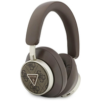 Słuchawki nauszne Guess 4G Triangle Logo Bluetooth ENC brązowy