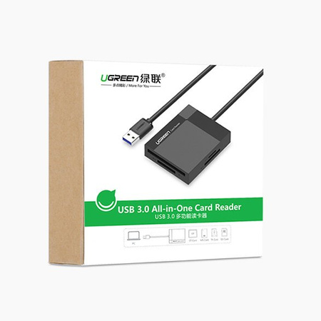 UGREEN CZYTNIK KART USB 3.0: SD/MICRO SD/CF/MS CZARNY